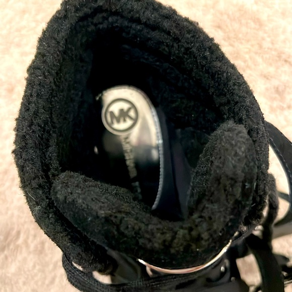 Michael Kors Suede Belted Wedge Ankle Boots - Picture 14 of 14